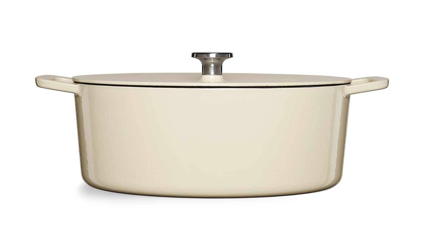 Fissler Moments Collection Gusseisen Bräter 33 cm Elfenbeinweiß