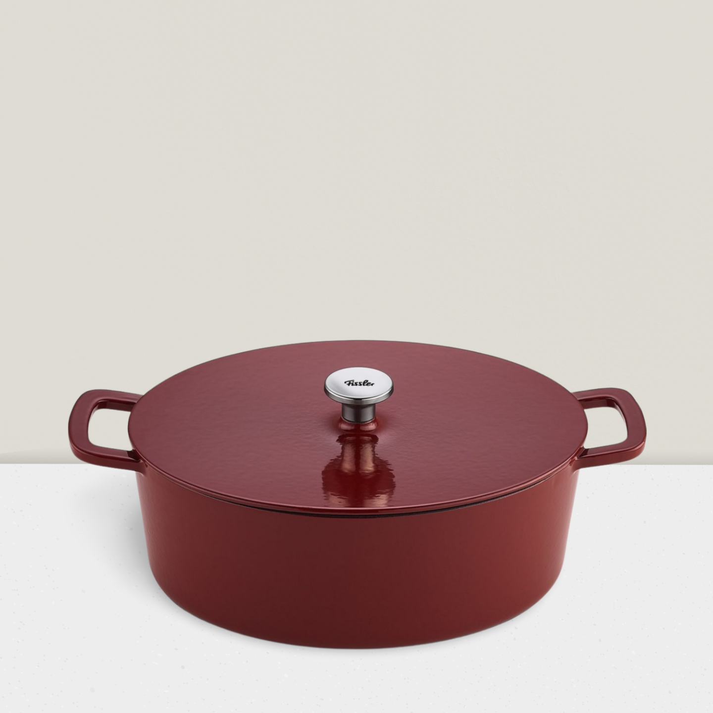 Fissler Moments Collection Gusseisen Bräter 33 cm Burgunderrot