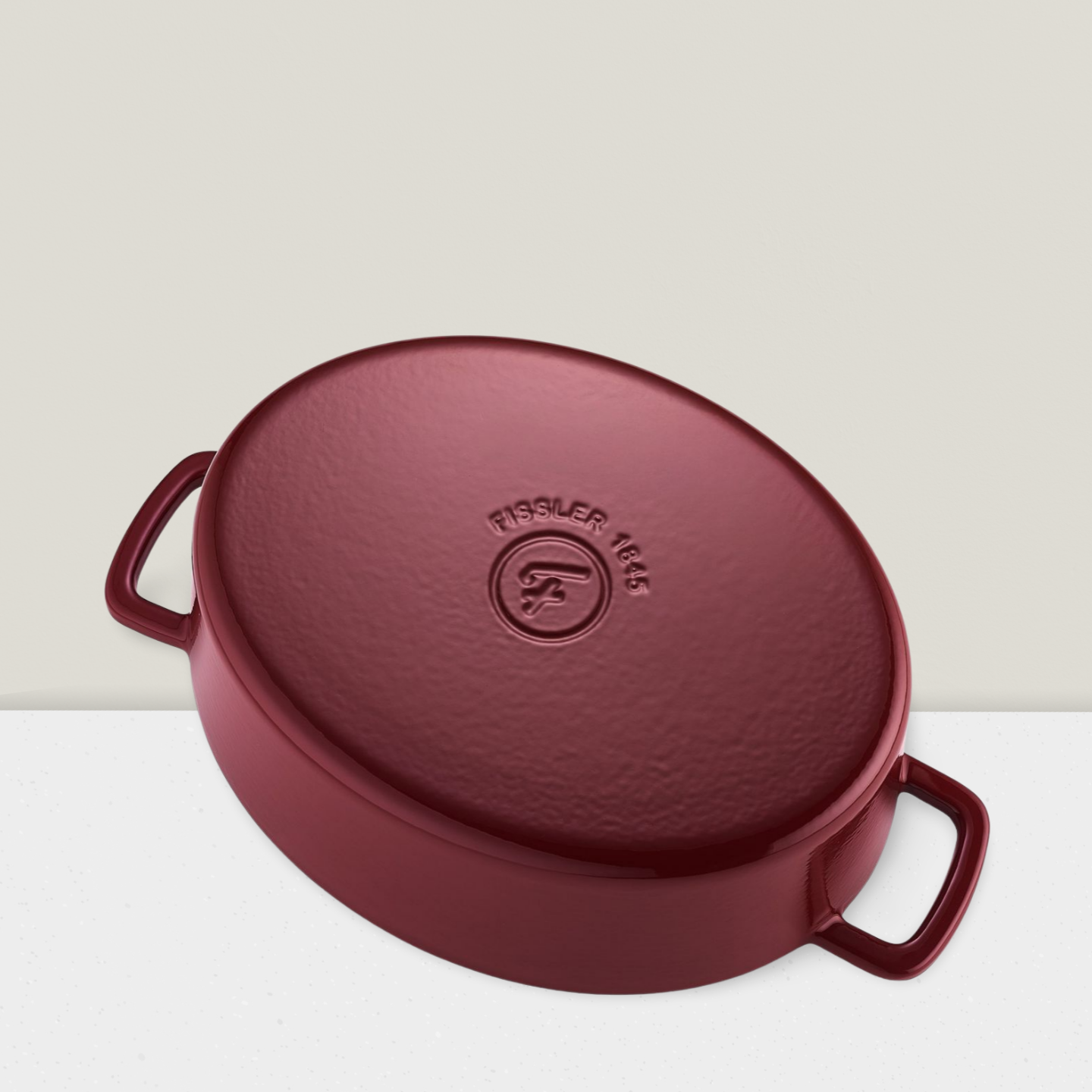Fissler Moments Collection Gusseisen Bräter 33 cm Burgunderrot