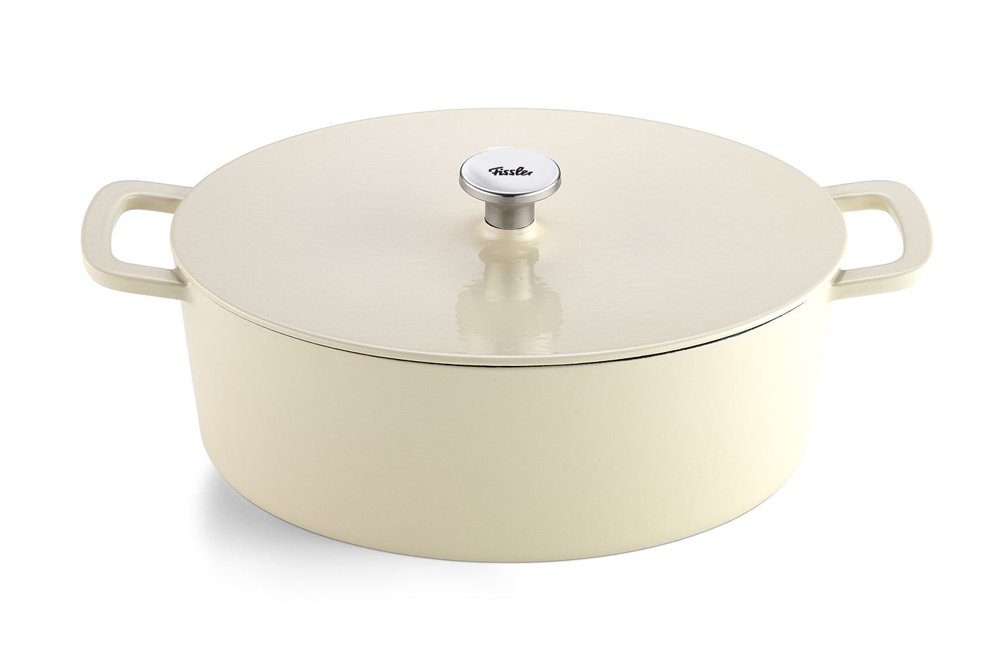 Fissler Moments Collection Gusseisen Bräter 33 cm Elfenbeinweiß