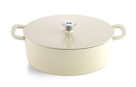 Fissler Moments Collection Gusseisen Bräter 33 cm Elfenbeinweiß