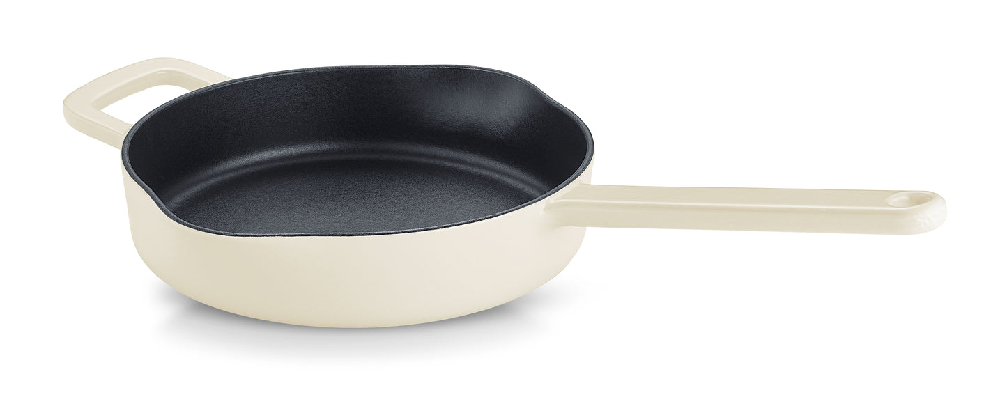 Fissler Moments Collection Gusseisen Pfanne 24 cm Elfenbeinweiß