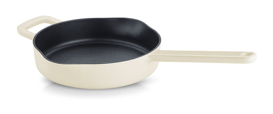 Fissler Moments Collection Gusseisen Pfanne 24 cm Elfenbeinweiß