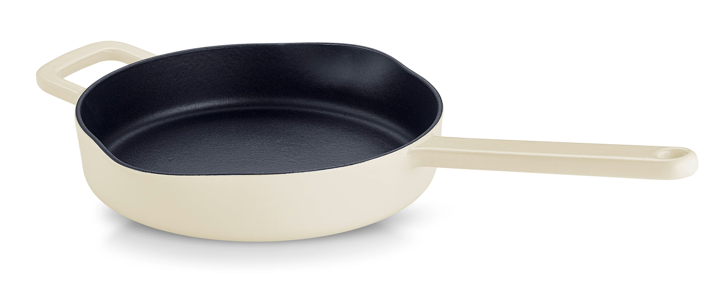 Fissler Moments Collection Gusseisen Pfanne 26 cm Elfenbeinweiß