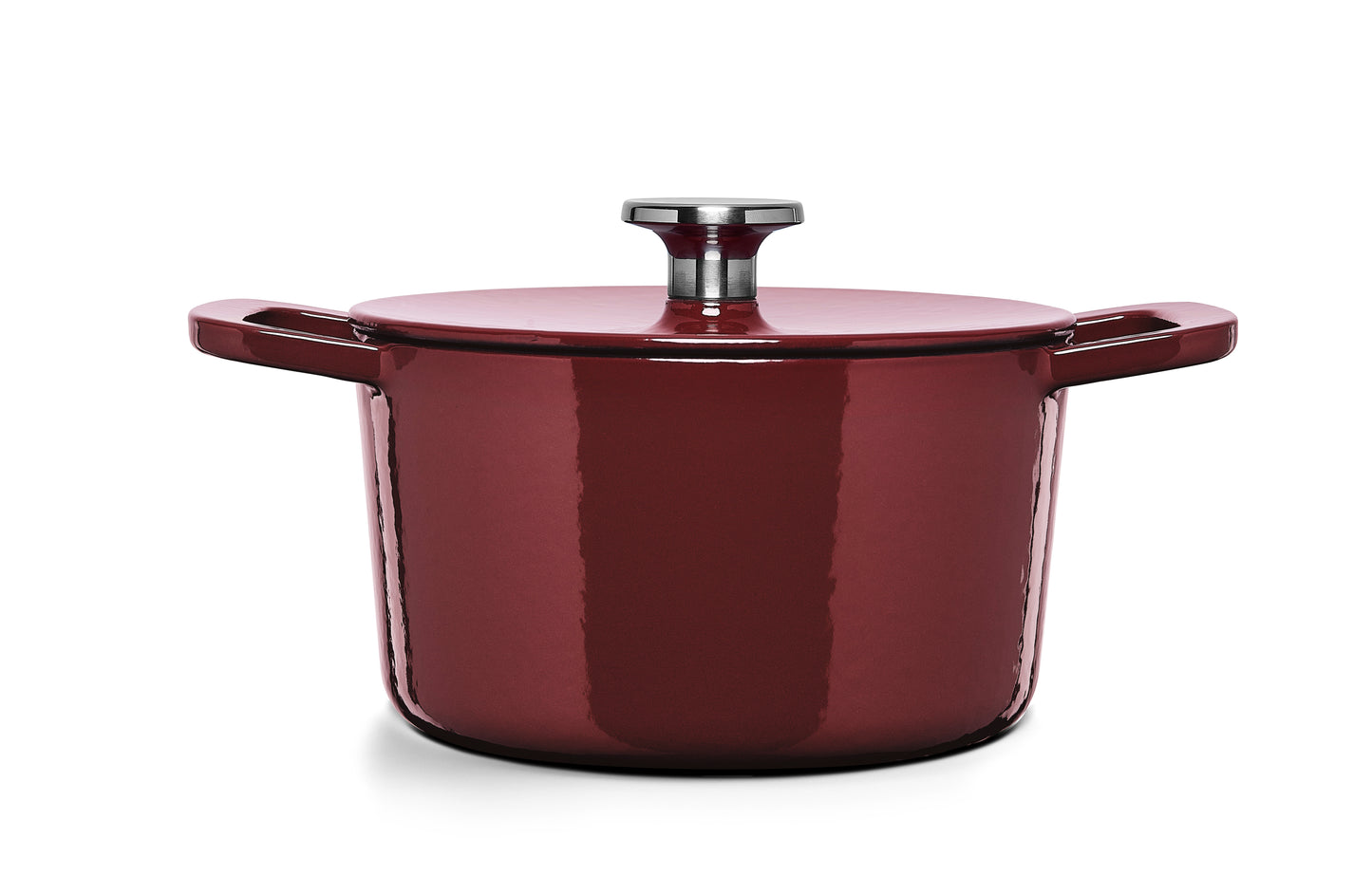Fissler Moments Collection Gusseisen Topf 20 cm Burgunderrot