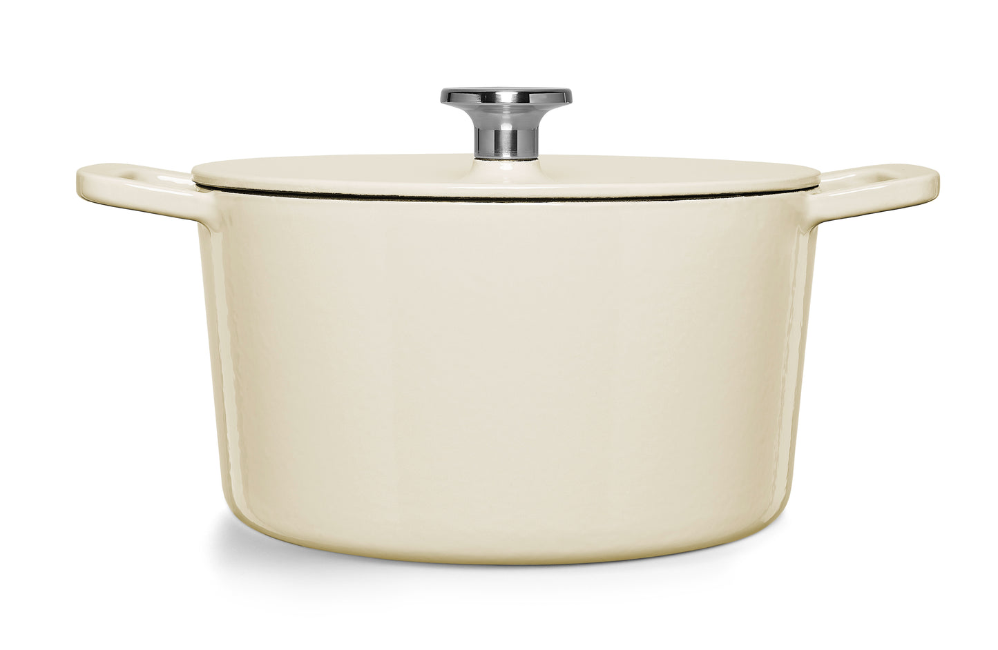 Fissler Moments Collection Gusseisen Topf 24 cm Elfenbeinweiß